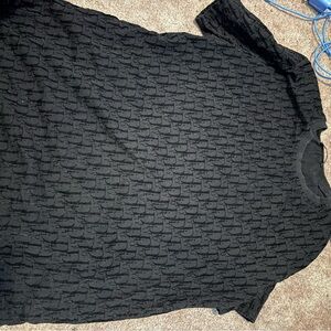 Dior Black Embossed Short Sleeve Tee